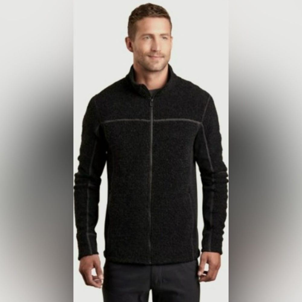 🆕 NWT KÜHL Naturafleece FZ Fleece Jacket Wool Blend Zip Closure Pockets Sz Large - Picture 2 of 14